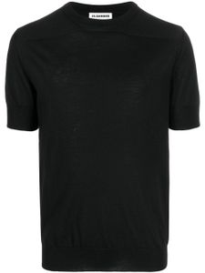 Jil Sander t-shirt en laine à manches courtes - Noir