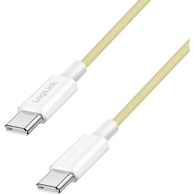 LogiLink CU0352 USB-C-kabel USB 2.0 USB-C stekker 0.5 m Geel LogiLink CU0352 USB-C-kabel USB 2.0 USB-C stekker 0.5 m Geel