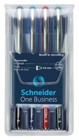 Rollerpen Schneider One Business set ÃƒÆ' 4 stuks 0.6mm assorti - thumbnail