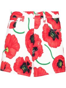 Kenzo mini short à fleurs - Blanc