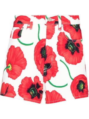 Kenzo mini short à fleurs - Blanc