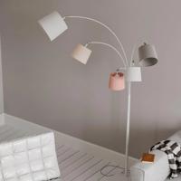 Vloerlamp &apos;Foggy&apos; By Rydens modern 5x E14 fitting stoffen kappen 200cm