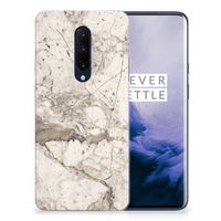 OnePlus 7 Pro TPU Siliconen Hoesje Marmer Beige