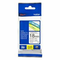 Gelamineerde Tape voor Labelmakers Brother TZE241 Zwart/Wit 18mm