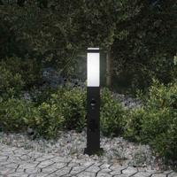 Bolderarmatuur met sensor en stopcontact 50 cm zwart IP44
