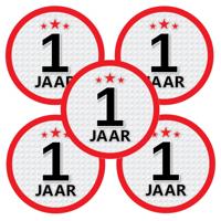 1 jaar leeftijd sticker - 10x - rond - Dia 15 cm - 1 jaar verjaardag - jubileum - leeftijd versierin