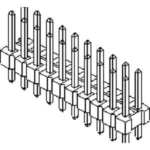 Molex Male header, inbouw (standaard) Aantal rijen: 2 10897262 1 stuk(s) Bag