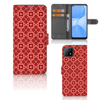 OPPO A73 5G Telefoon Hoesje Batik Rood - thumbnail