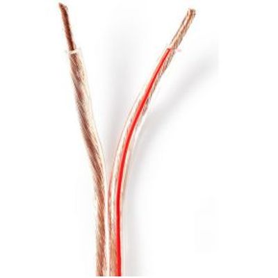 Speaker-Kabel | 2x 4,00 mm2 | 25,0 m | Op Rol | Transparant