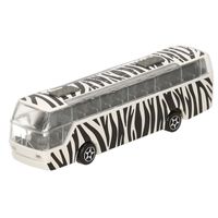 Bus safari speelgoedauto zebra print 14 cm   -