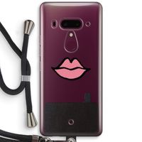 Kusje: HTC U12+ Transparant Hoesje met koord