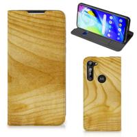 Motorola Moto G8 Power Book | Wallet Case | Licht Hout Motorola Moto G8 Power Book | Wallet Case | Licht Hout