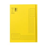 Vouwmap Quantore A4 ongelijke zijde 250gr geel | 10 stuks