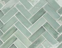 Wandtegel groen Sartoria Tbrick 16x5cm eucalyptus glans gerectificeerd