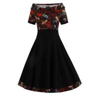 Dolly & Dotty Darlene Swing Dress Rockabilly Heart Black-XL Dolly & Dotty Darlene Swing Dress Rockabilly Heart Black-XL