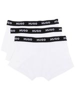 HUGO lot de trois boxers à logo - Blanc