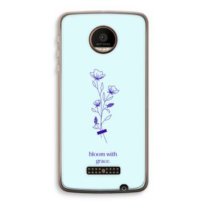 Bloom with grace: Motorola Moto Z Force Transparant Hoesje