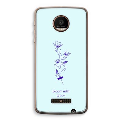Bloom with grace: Motorola Moto Z Force Transparant Hoesje