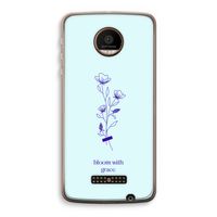 Bloom with grace: Motorola Moto Z Force Transparant Hoesje
