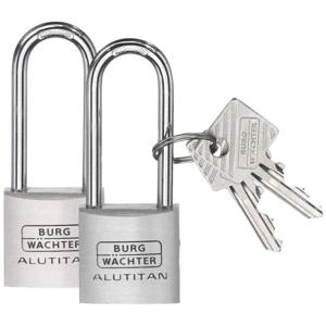 Burg Wächter 36141 Hangslot 20.90 mm Gelijksluitend Aluminium Sleutelslot