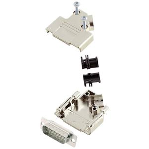 encitech D45PK-M-15-DBP-W-K 6355-8009-02 D-sub male connectorset 45 ° Aantal polen: 15 Soldeerkelk 1 stuk(s)