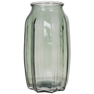 Bellatio Design Bloemenvaas - lichtgroen - glas - D12 x H22 cm   -