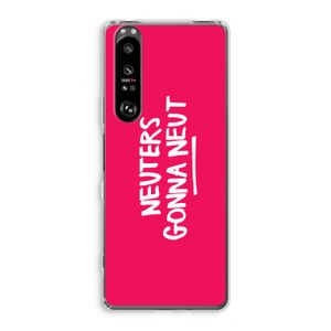 Neuters (roze): Sony Xperia 1 III Transparant Hoesje
