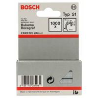 Niet met plat draad type 51, 10 x 1 x 14 mm 1000 stuk(s) Bosch Accessories 2609200203 Afm. (l x b) 14 mm x 10 mm