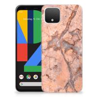 Google Pixel 4 | TPU | Siliconen hoesje | Marmer Oranje