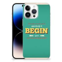 iPhone 14 Pro Max | Siliconen hoesje | met naam Quote Begin