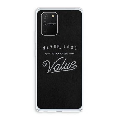 Never lose your value: Samsung Galaxy S10 Lite Transparant Hoesje