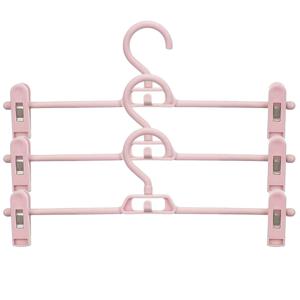 Kipit - broeken/rokken kledinghangers - set 8x stuks - roze - 32 cm