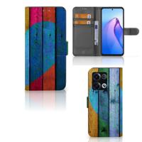 OPPO Reno8 Pro | Book Style Case | Wood Heart - Cadeau voor je Vriend