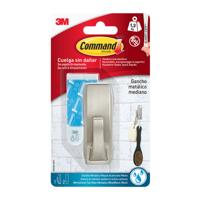 Haak voor ophanging 3M 1,3 kg Grijs metaal Metaal (1 Stuks)