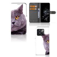 OnePlus 10T | Telefoonhoesje | Met pasjeshouder | Kat
