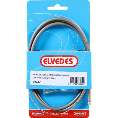 Elvedes v-remkabel nexus zilver rvs