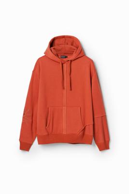Sweatshirt met naden en capuchon - BROWN - XXL