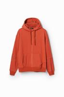 Sweatshirt met naden en capuchon - BROWN - XXL