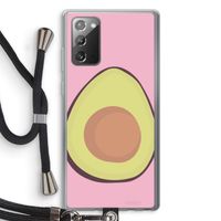 Avocado: Samsung Galaxy Note 20 / Note 20 5G Transparant Hoesje met koord