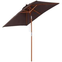 Parasol, zonwering, UV-bescherming voor tuin, terras, veranda, grote diameter, waterafstotend, stabiel, massief hout, bamboe parasol, roestvrij, kabelsysteem, tuinfeest, kieuwfeest, kampeeruitrusting, parasol voor buiten