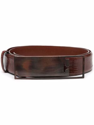 Gianfranco Ferré Pre-Owned ceinture à boucle logo (années 2000) - Marron