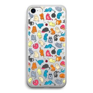 Kleurrijke katten: iPhone SE 2020 Transparant Hoesje
