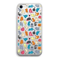 Kleurrijke katten: iPhone SE 2020 Transparant Hoesje