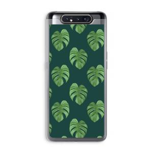 Monstera leaves: Samsung Galaxy A80 Transparant Hoesje