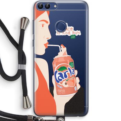 Peach please!: Huawei P Smart (2018) Transparant Hoesje met koord