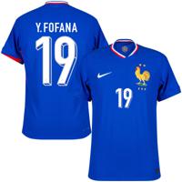 Frankrijk Dri Fit ADV Match Shirt Thuis 2024-2025 + Y. Fofana 19