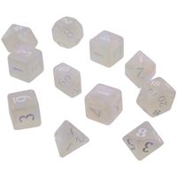 Eclipse 11 Dice Set: Arctic White Dobbelstenen Eclipse 11 Dice Set: Arctic White Dobbelstenen
