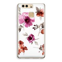 Geschilderde bloemen: Huawei P9 Transparant Hoesje Geschilderde bloemen: Huawei P9 Transparant Hoesje