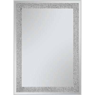 LED Wandspiegel - Trion Mine - Lichtspiegel - 50x70cm - 16W - Glittereffect - MDF