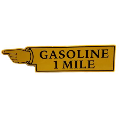 Gasoline 1 Mile Pijl Metalen Bord 71 x 17 cm